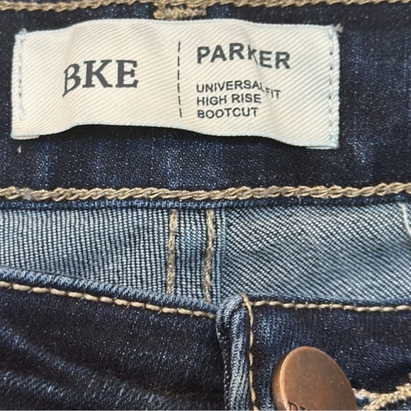 BKE Buckle Parker Boot Stretch Jeans Teeter High Rise Teeter Dark Sz 24 - Picture 10 of 16